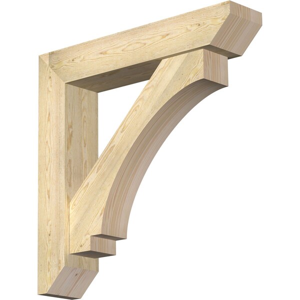 Ekena Millwork Imperial Slat Rough Sawn Bracket w/ Offset Brace, Douglas Fir, 8"W x 40"D x 40"H BKT0806X40X40IMP06RDF - main